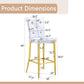 Bar Chairs With Crystal Clasp Design (Set of 2)