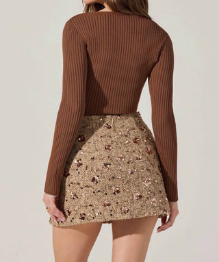 Astr - Lynly Ribbed Keyhole Sweater