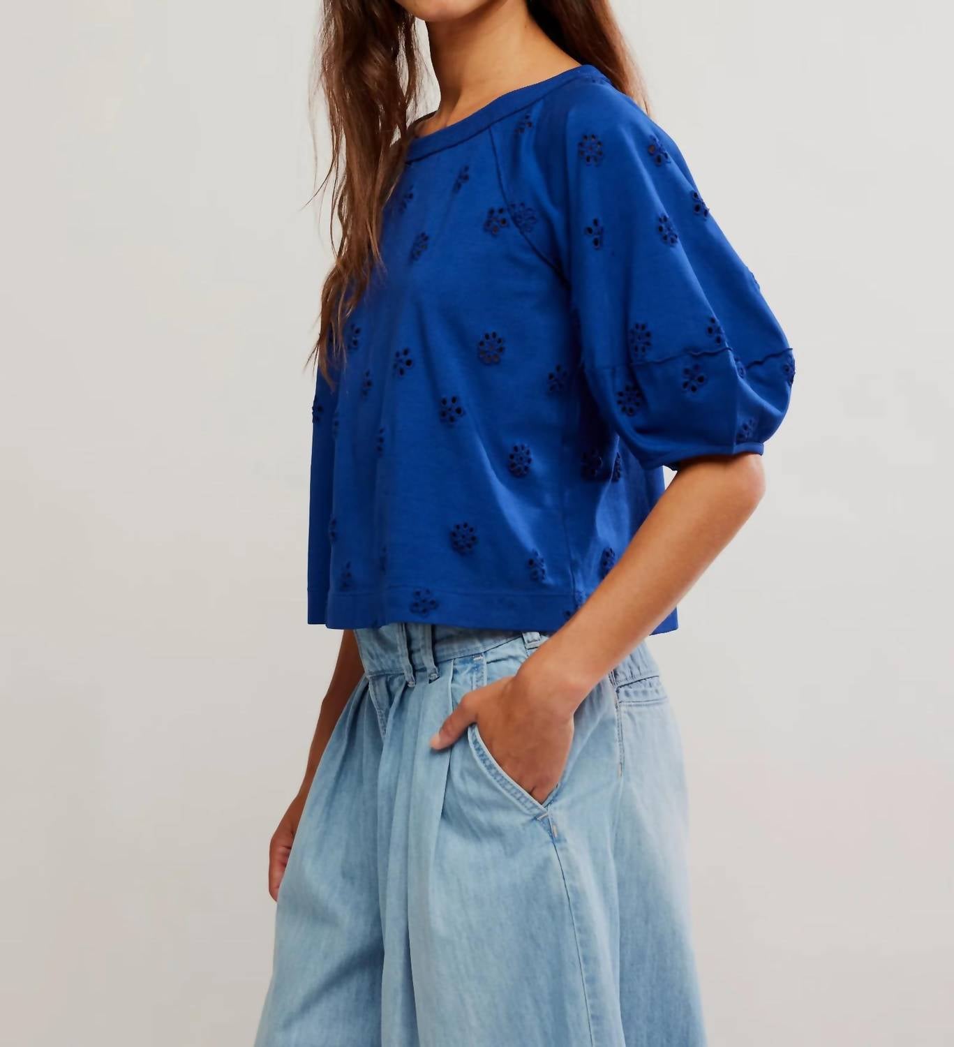 Free People - Jessie Eyelet Tee