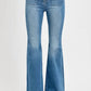 Risen - Full Size Front Patch Pocket Flare Jeans Plus Size