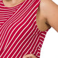 Zenana - Striped Knot Front Tank Top
