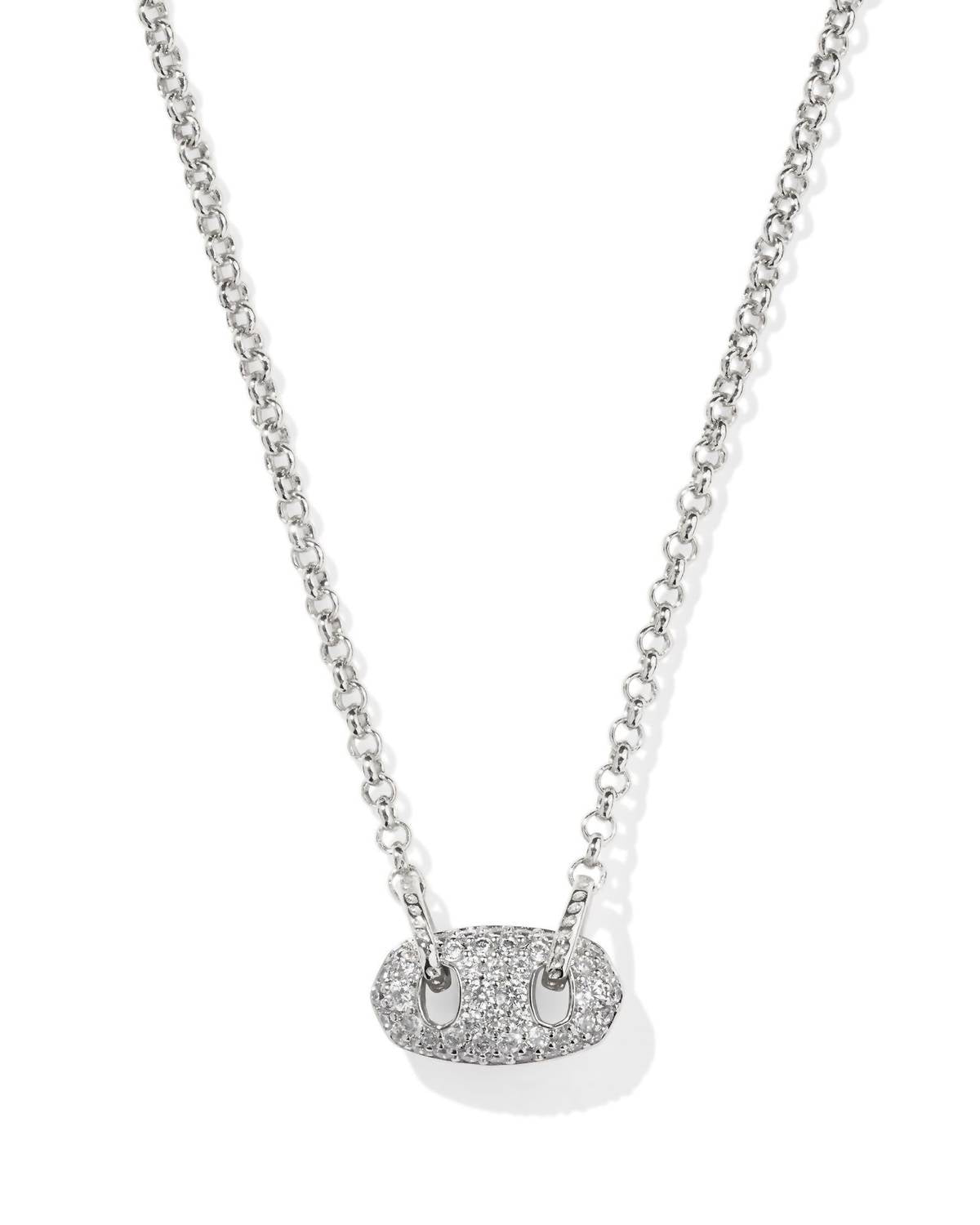 Kendra Scott - Women's Bailey Pave Short Pendant Necklace
