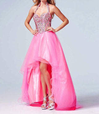 Mac Duggal - VESTIDO ALTO-BAIXO COM CONTAS