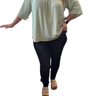 Judy Blue - Jeans com controle de barriga de cintura alta