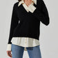 Astr - Jianna Mixed Media Layered Sweater