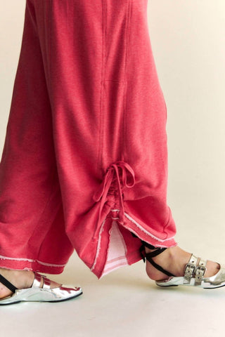 Davi & Dani - Ruched Side Seam Jumpsuit