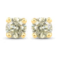 0.92 Carat Genuine LB Diamond 14K Yellow Gold Earrings