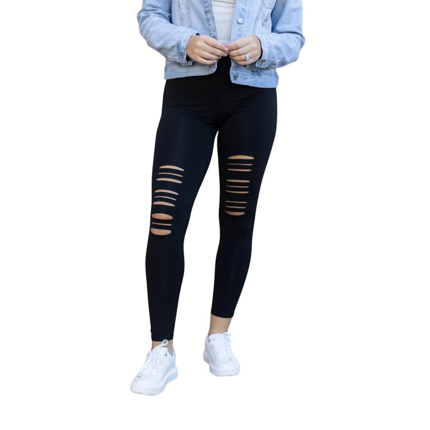 Julia Rose - Jacqueline High Waisted Laser Cutout Leggings