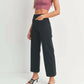 Just Black Denim - High Rise Patch Pocket Wide Leg Jeans