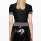 Christopher Esber - Sheer Overlay Loophole Ribbed Baby Tee