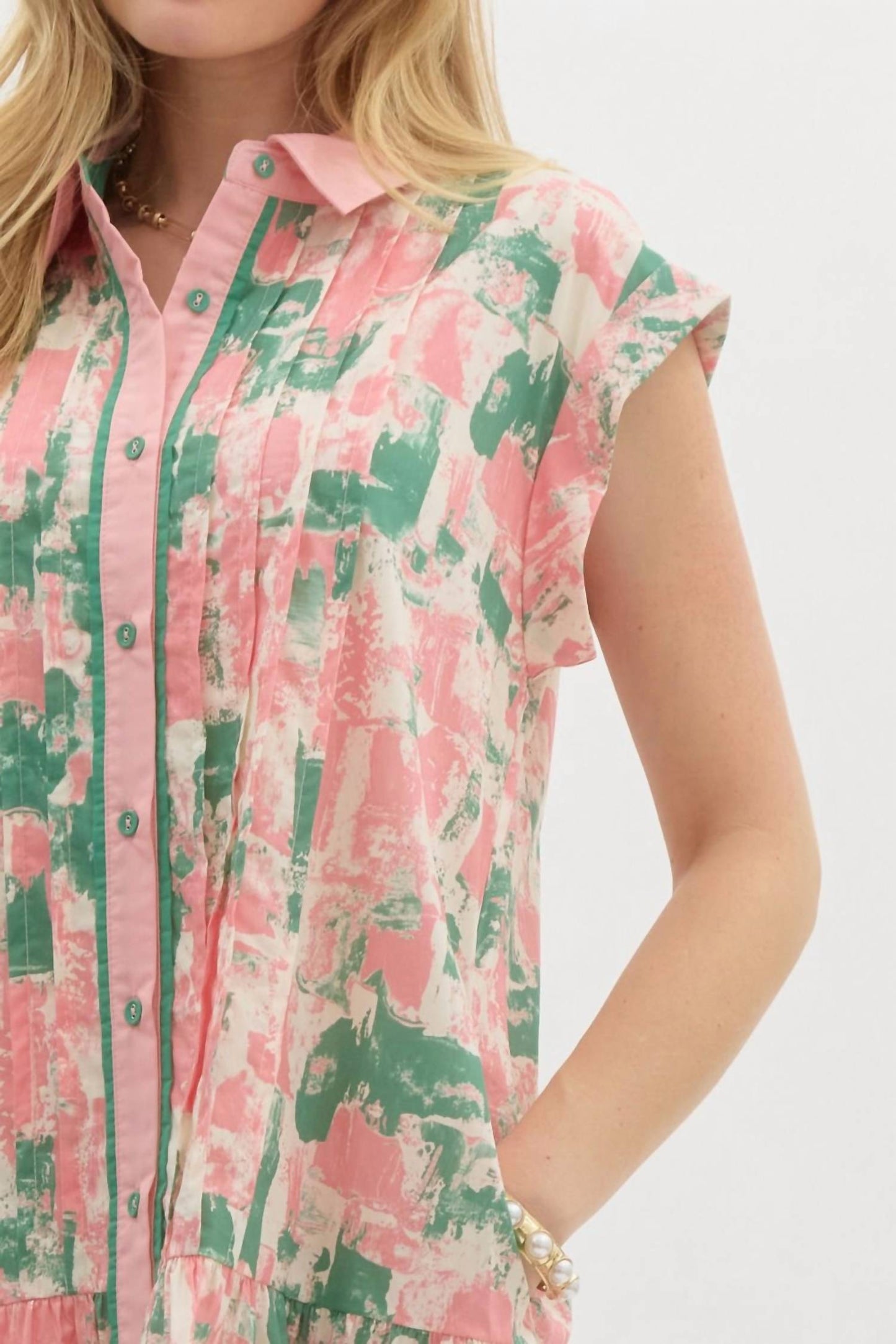 Entro - Sleeveless Shirt Dress