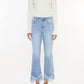 Kancan - Women's High Rise Crop Bootcut Denim Pants