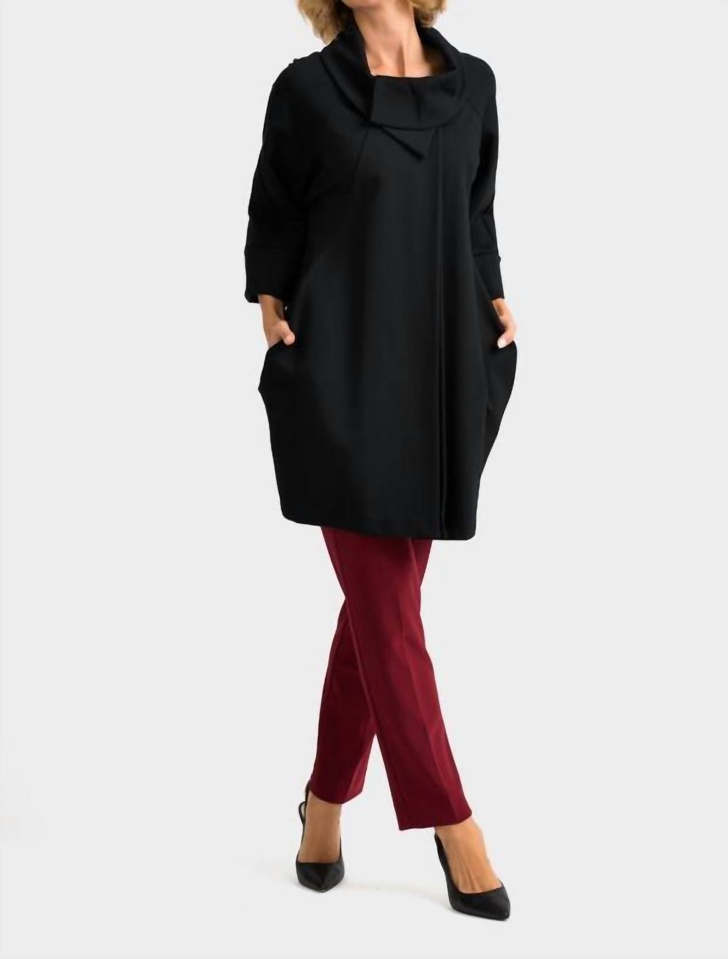 Joseph Ribkoff - Cowl Neck 3/4 Sleeve Coat