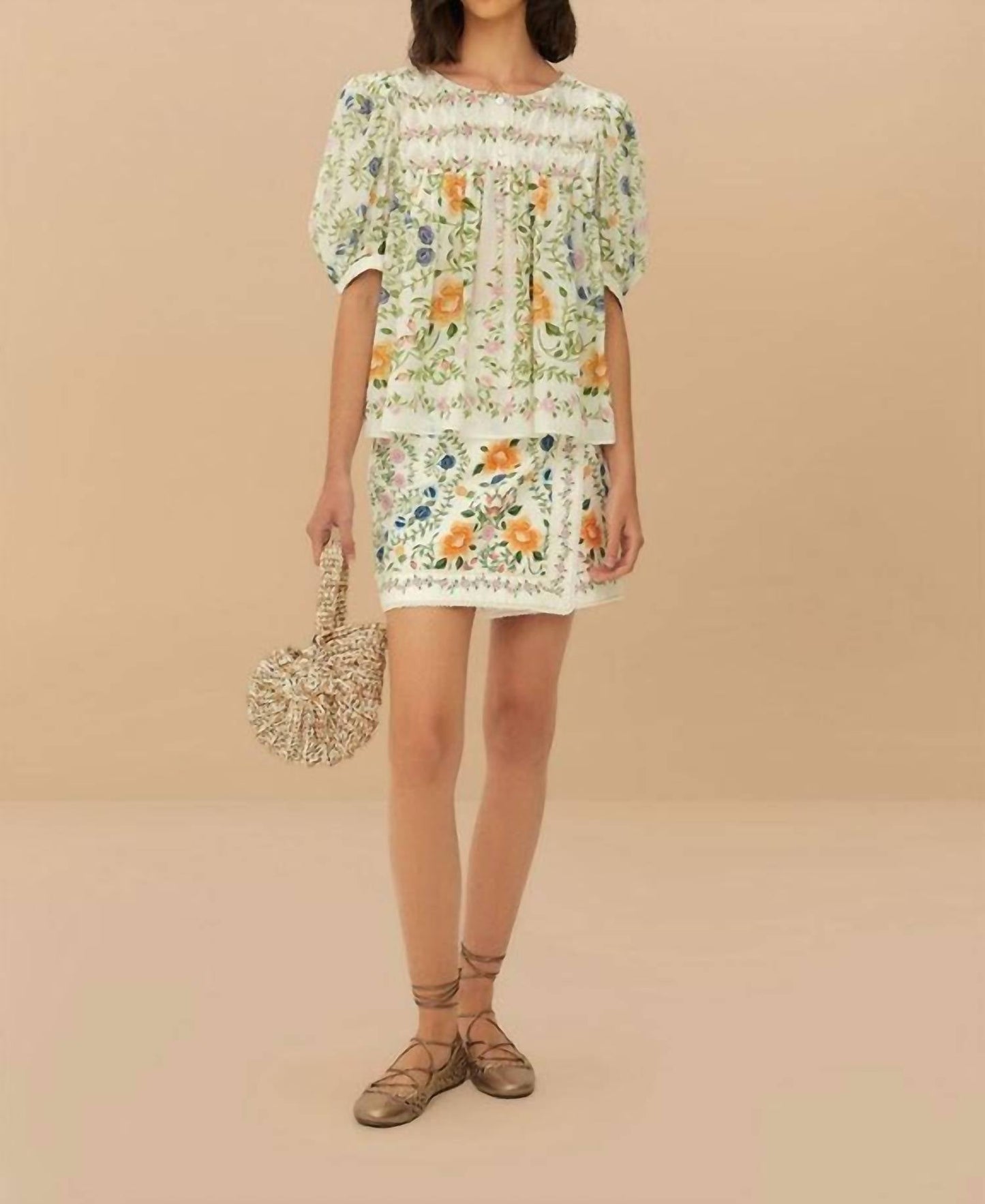 Farm Rio - Folk Floral Mini Skirt
