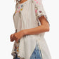 Free People - Danielle Embroidered Top