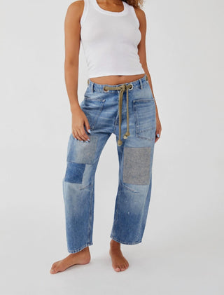 Free People - Calça Jeans Moxie de Cintura Baixa