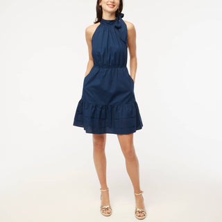J.Crew - Vestido curto de popeline com decote halter
