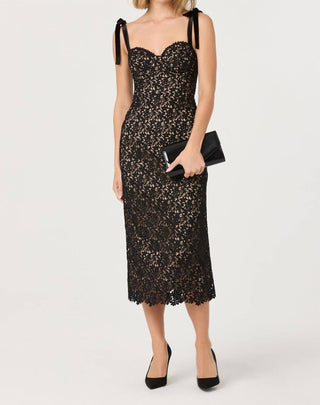 Astr - Donne Floral Lace Midi Dress