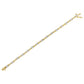 10K Yellow and White Gold 2.00 cttw Round and Baguette-Cut Diamond Link Bracelet (I-J Color, I2-I3 Clarity) - Size 7.25"