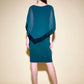 Joseph Ribkoff - Silky Knit Sheath Dress With ChiffonPleated Overlay