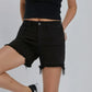 Cello - Uneven Fray Hem Boyfriend Shorts