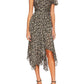 Astr - Floral One Shoulder Midi Dress