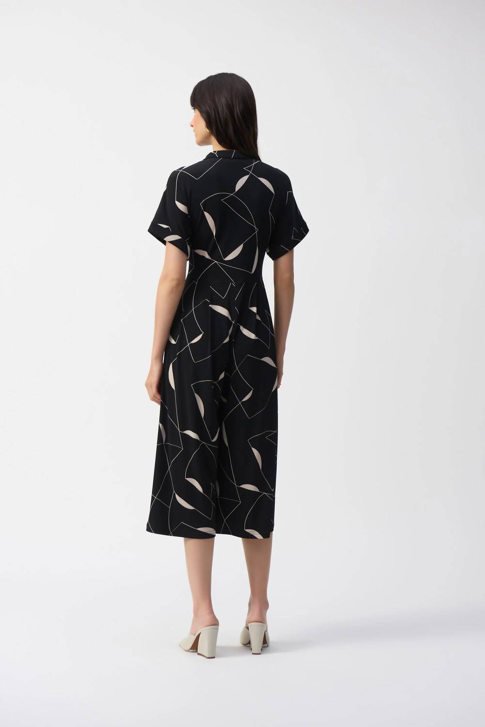 Joseph Ribkoff - Abstract Print Cropped Jumpsuit