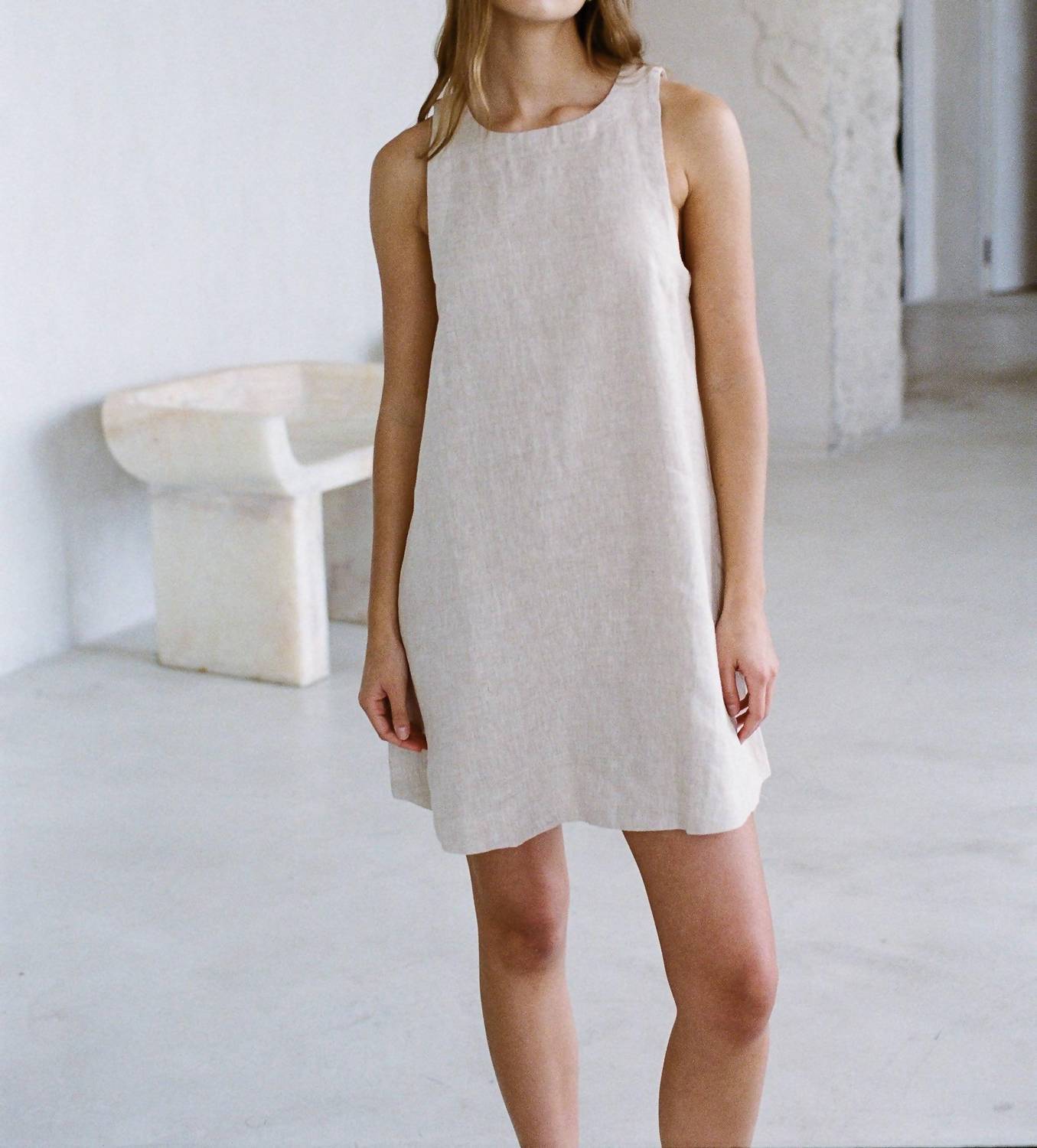 A.Ren - Woven Linen Mini Dress