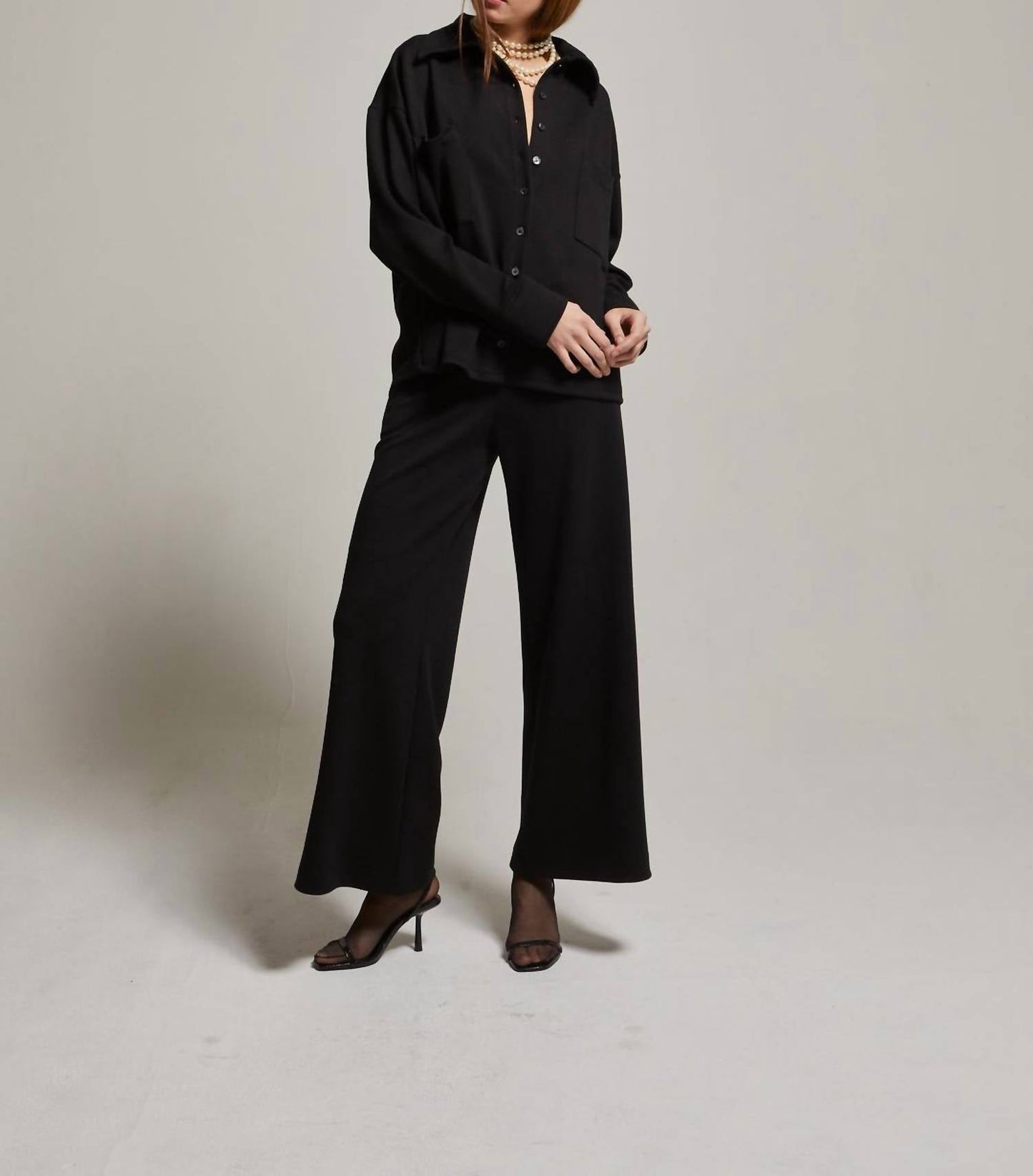Asher - Cassie Interlock Wide Leg Pants