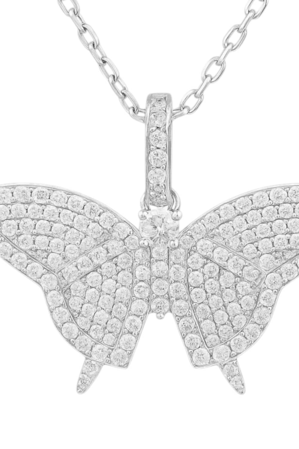 Allyanna Gifts - Women's Moissanite Pave Butterfly Necklace