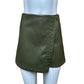 Anniewear - Women's Studded Stretch Faux Leather Wrap Skort