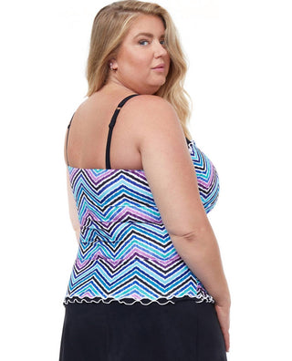 Perfil da Gottex - Top tankini plus size com aro e decote coração