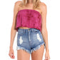 Blue Life - Lina Frill Strapless Top