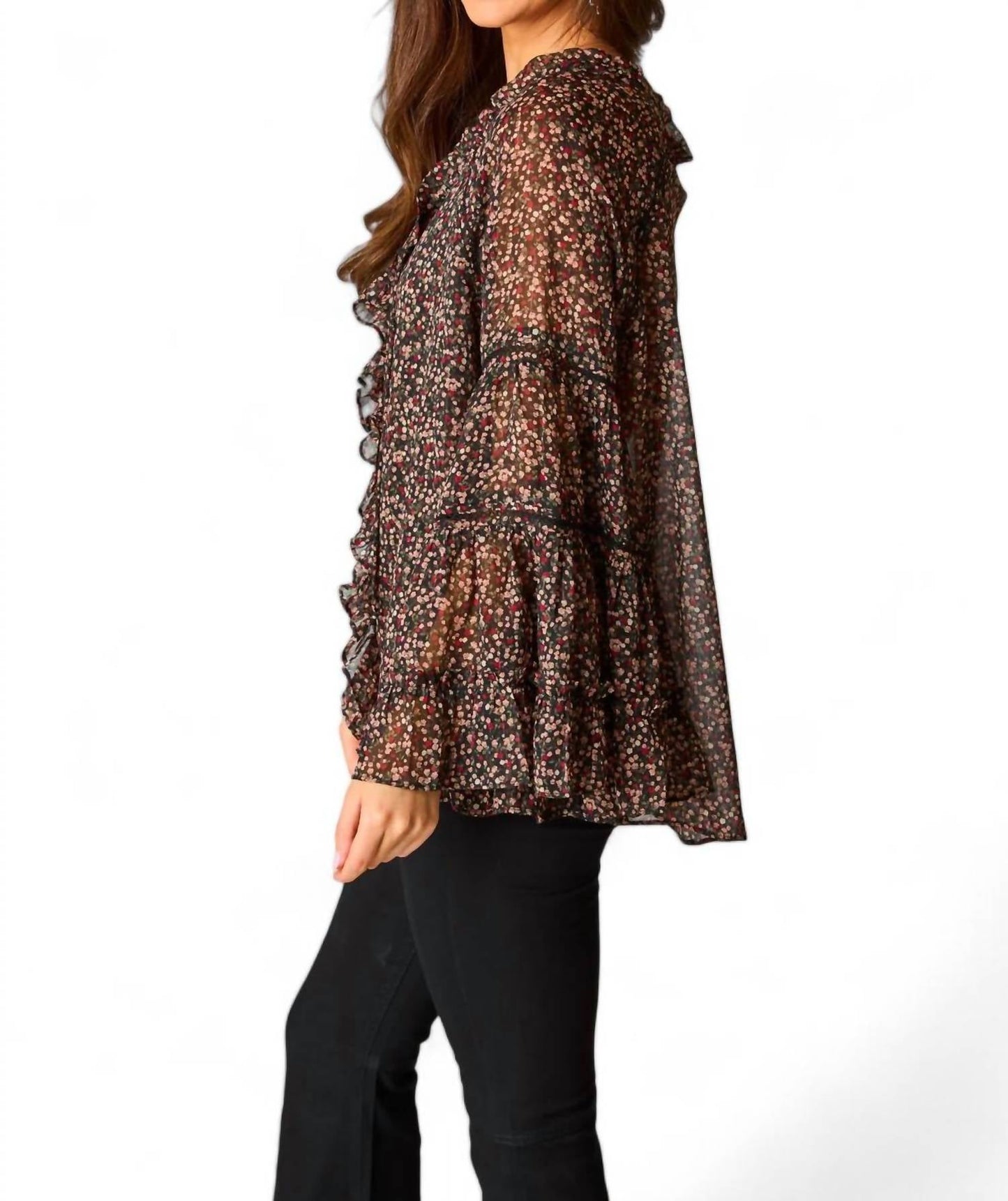 Buddylove - Mason Long Sleeve Ruffle Blouse