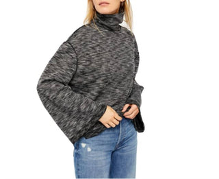 Free People - Blusa de gola alta com manga larga Sunny Days em Night Star