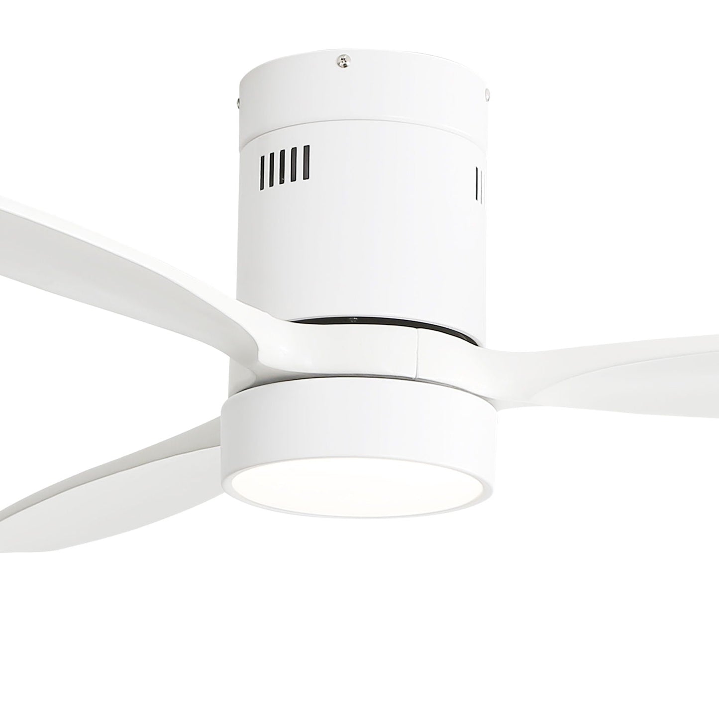 Indoor/Outdoor Ceiling Fan with Reversible DC Motor, LED Light - White