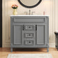 Bathroom Vanity With Top Sink and Soft-Closing Storage