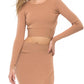 Kendall + Kylie - Compact Long Sleeve Crop Top