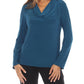 Joseph Ribkoff - Draped Cowl Neck Long Sleeve Top