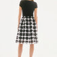 Joseph Ribkoff - Stripe Polka Dot Fit And Flare Dress