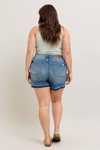 Judy Blue - Short Jeans com Controle de Barriga e Cintura Média