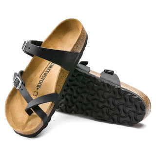 Birkenstock - Sandálias femininas Mayari em couro oleado