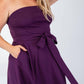 The Curve La - Plus Size Knit Tube Maxi Dress With Self Belt