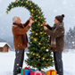 5 Ft Prelit Bent Top Christmas Tree with 300 LEDs and Metal Stand