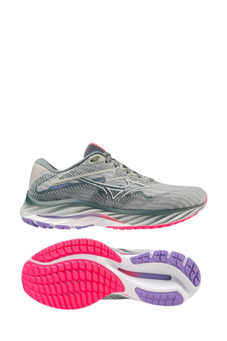 Mizuno - Tênis de corrida feminino Wave Rider 27 - B/largura média