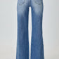 Risen - Solice Mid Rise Button Down Wide Leg Jeans
