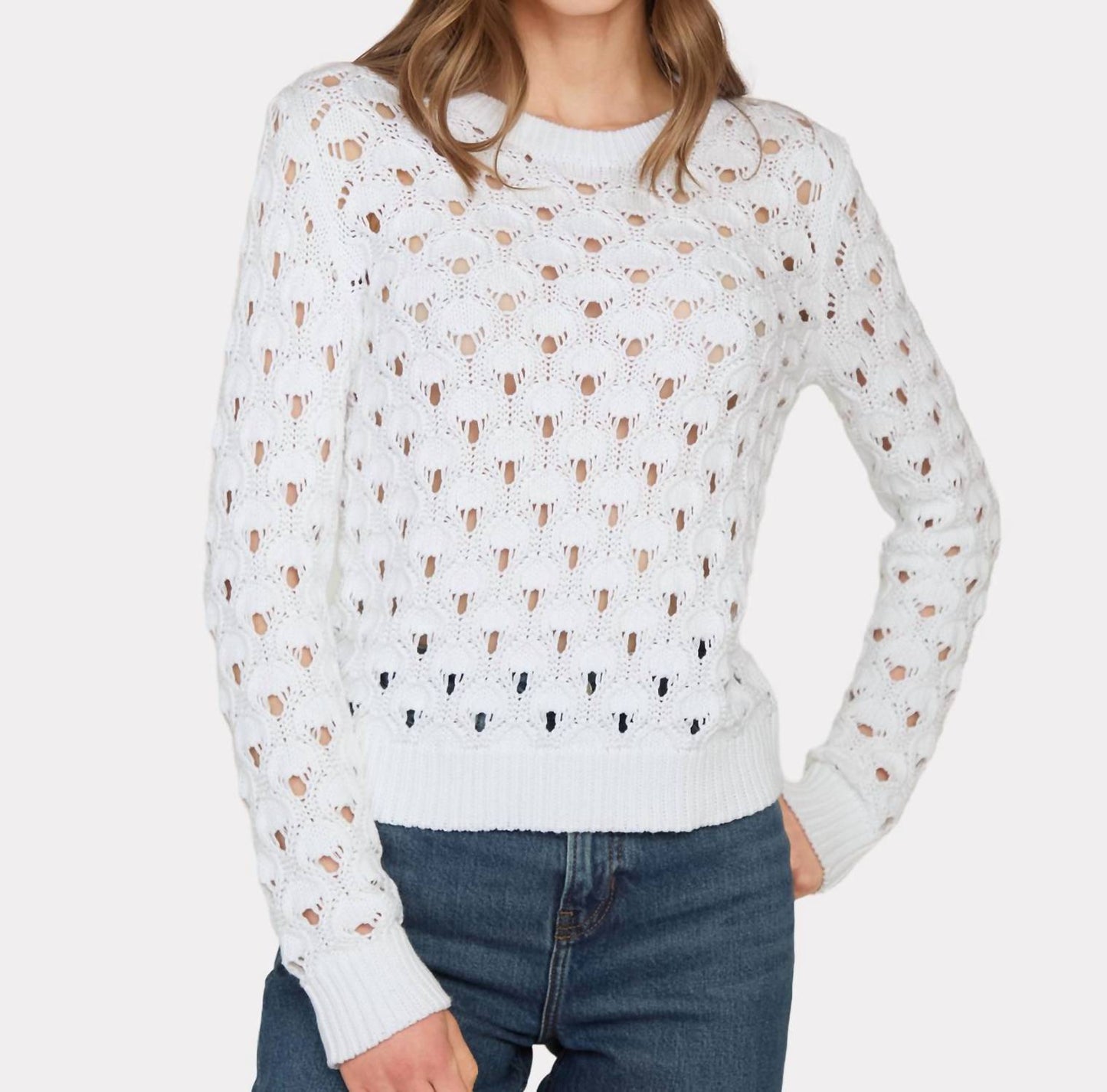 Autumn Cashmere - Texture Stitch Crewneck Top