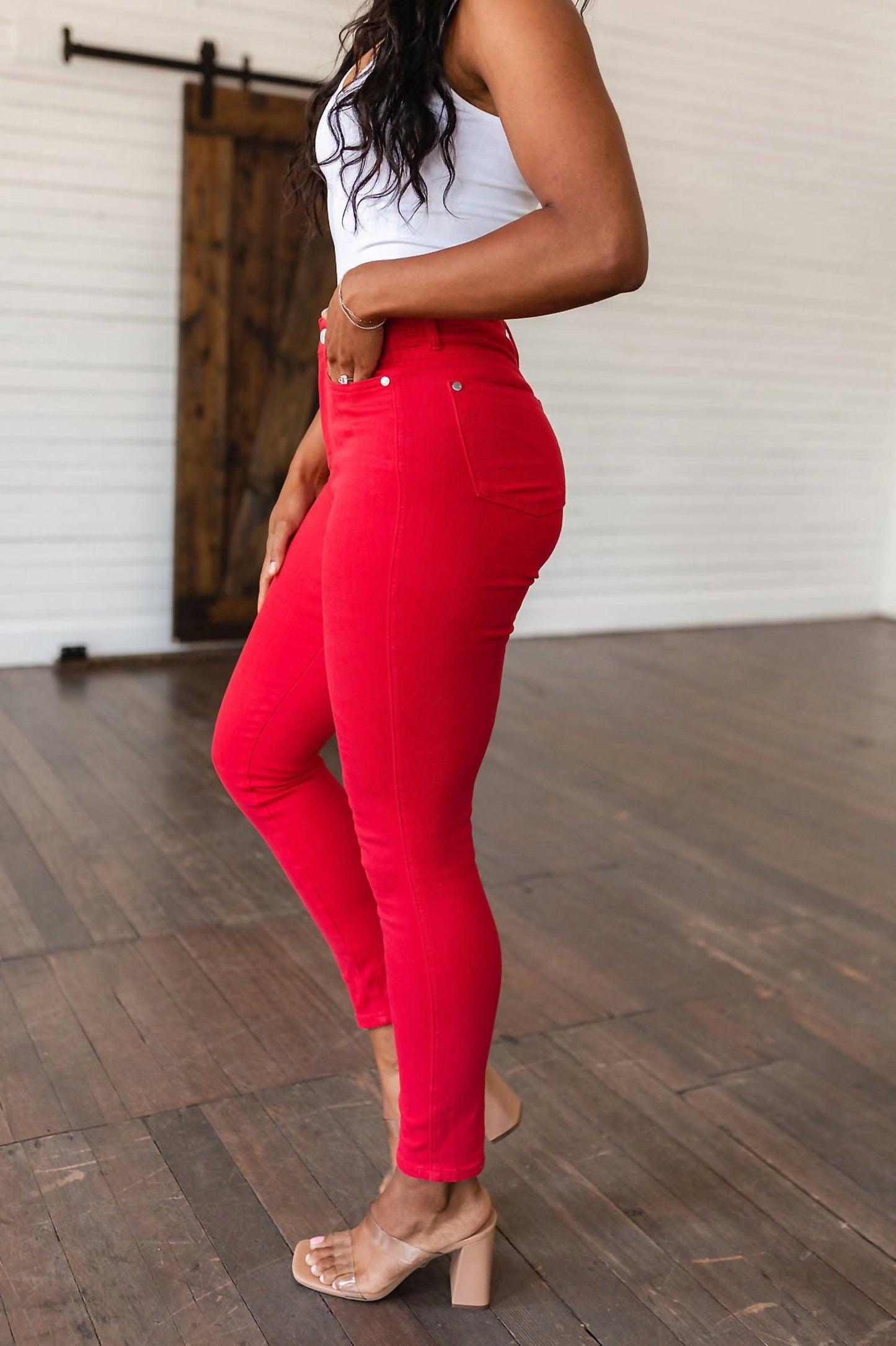 Judy Blue - High Rise Control Top Garment Dyed Skinny Jeans