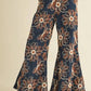 Anniewear - Floral Embroidery Wide Palazzo Pant