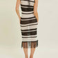 Baevely By Wellmade - Cabana Chic Open Knit Midi Dress